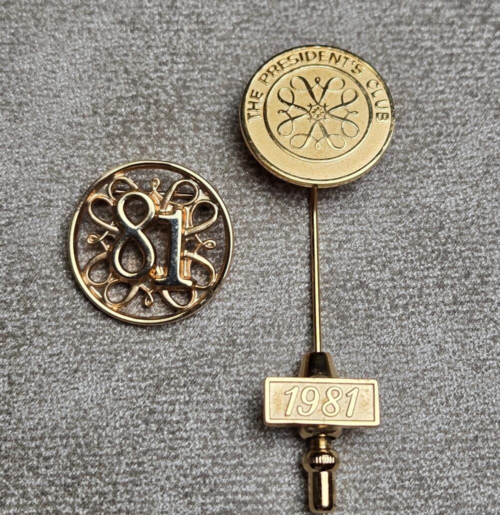 Vintage 1981 Avon President's Club Award Pins